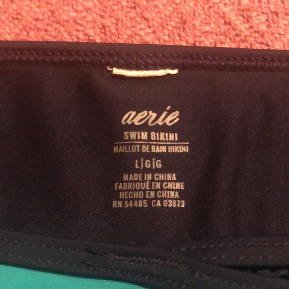 Aerie Large Swim Bikini - Green and Black - Picture 2 of 5